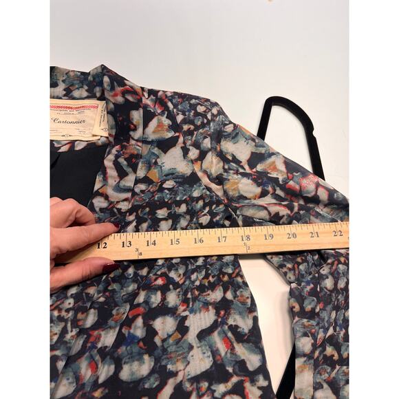 Cartonnier Anthropologie Ardsley Abstract Floral Blazer Jacket Size Small - Picture 8 of 10